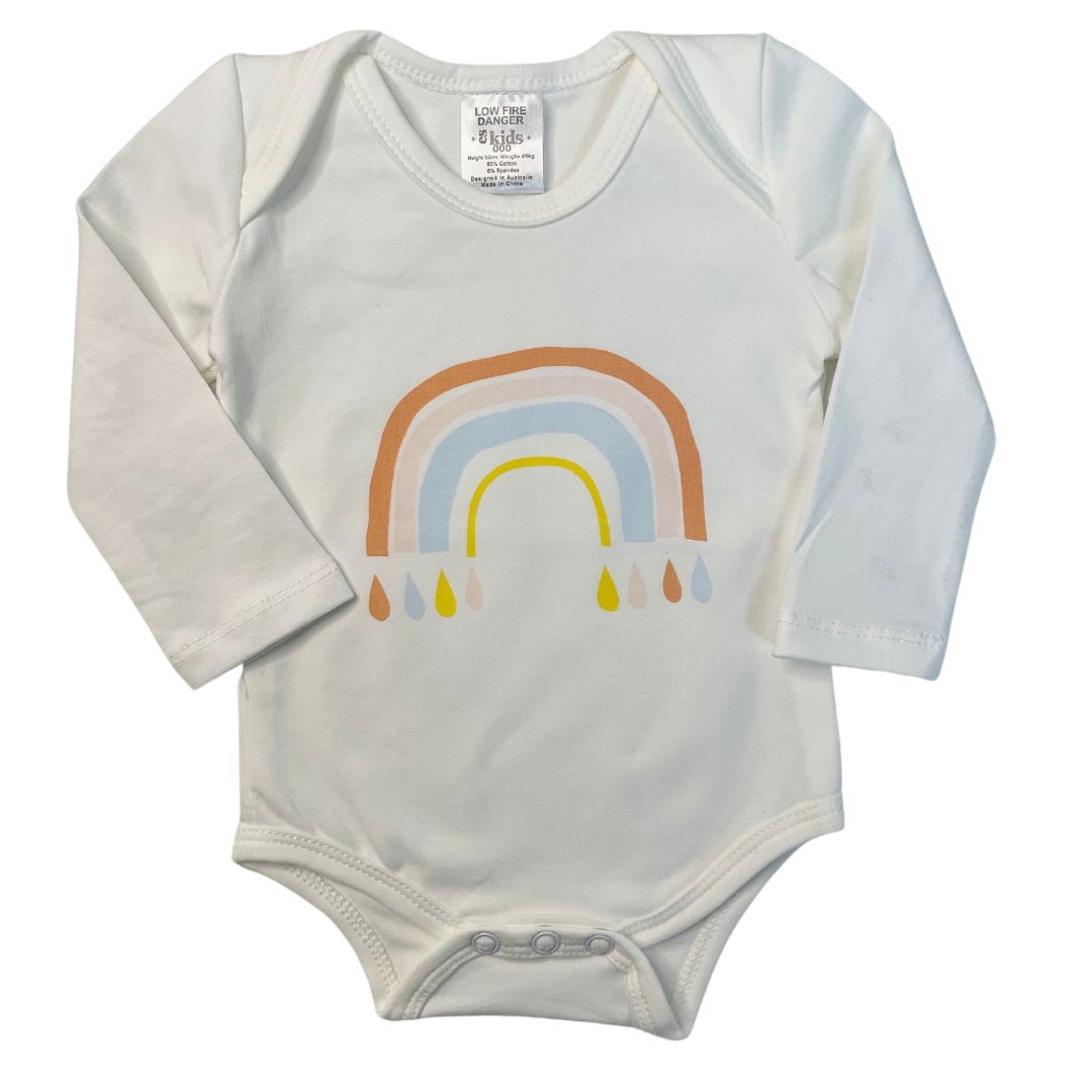 Bodysuit LS Rainbow - 95% Cotton 5% Spandex