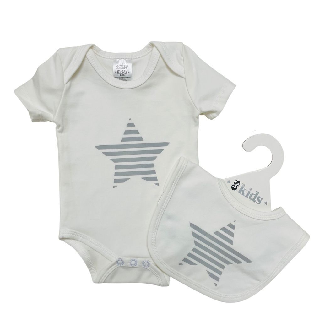 Clothing Set SS Grey Star - 95% Cotton 5% Spandex