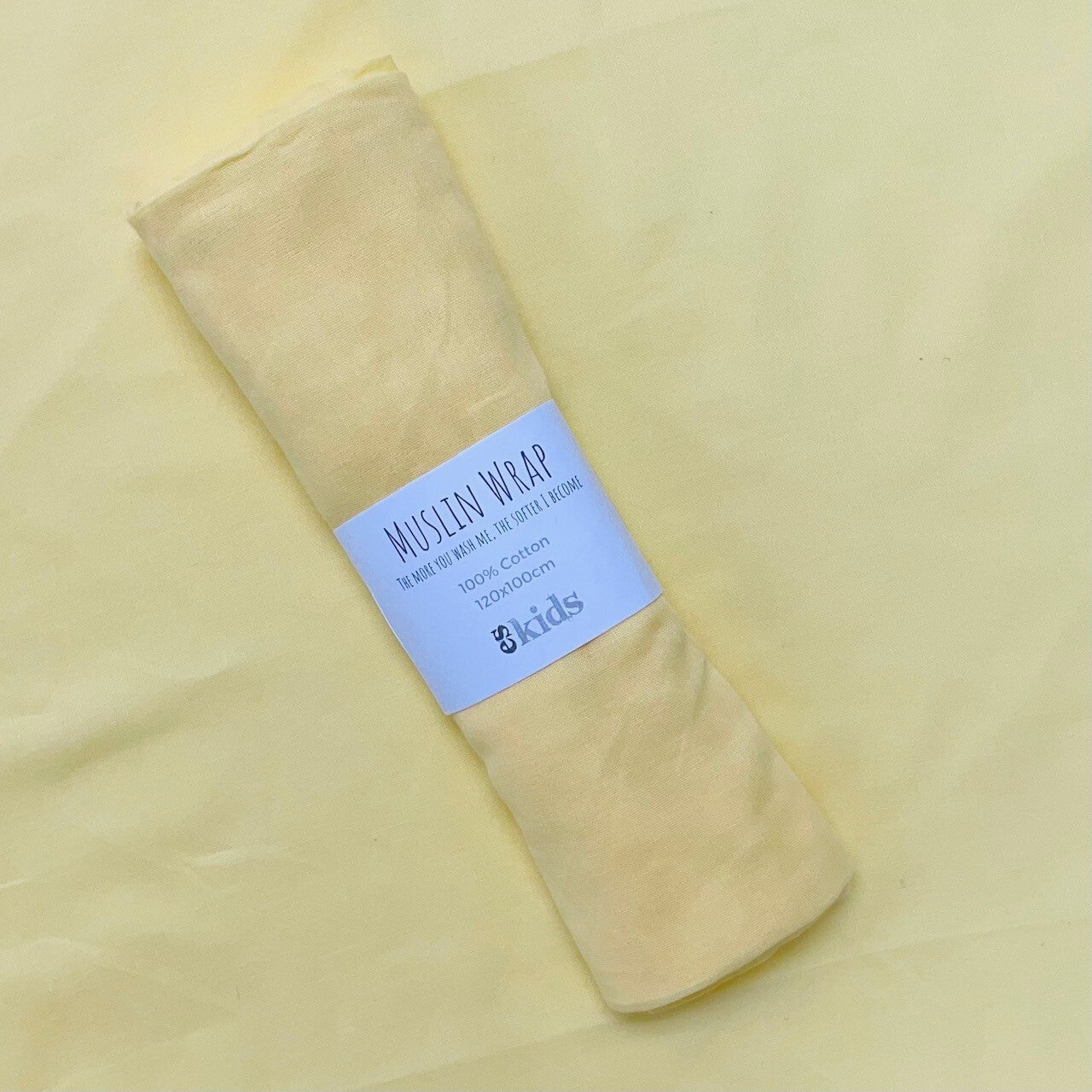 Muslin Wrap - Yellow - 100x120cm