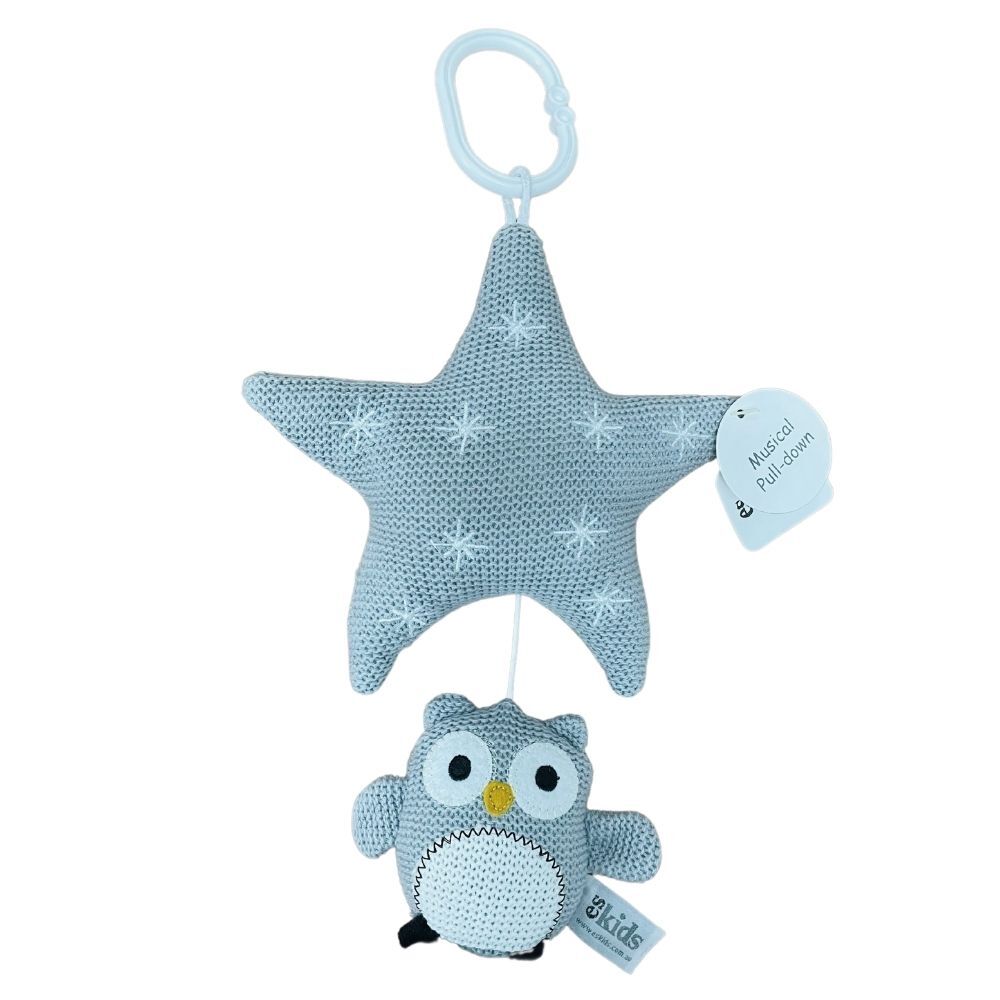 Knitted Musical Owl - Grey