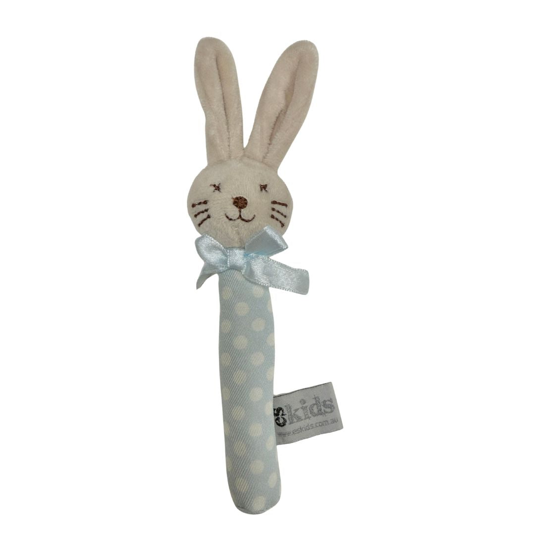 Mini Baby Bunny Rattle Blue