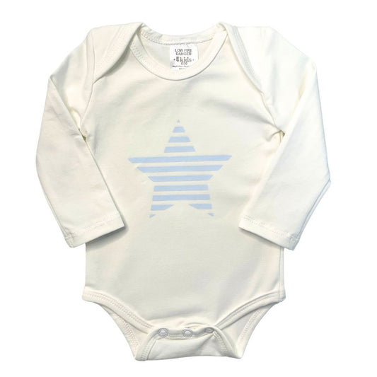 Bodysuit LS Blue Star - 95% Cotton 5% Spandex