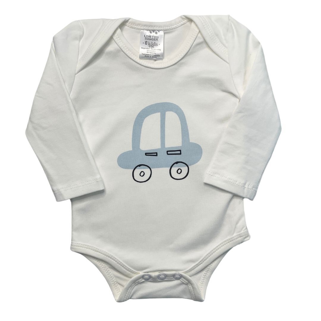 Bodysuit LS Car - 95% Cotton 5% Spandex