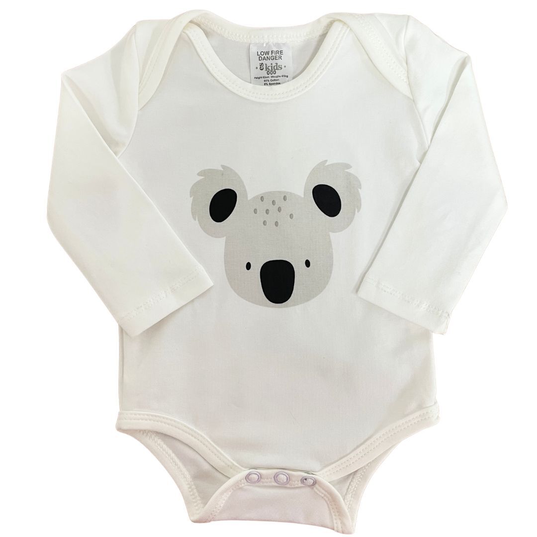 Bodysuit LS Koala - 95% Cotton 5% Spandex