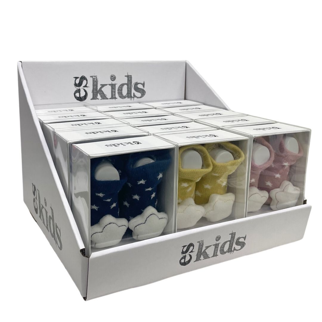 *Boxed 15 Pack Star Socks with Rattles - DP, M, N