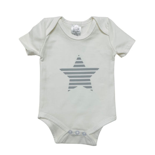 Bodysuit SS Grey Star - 95% Cotton 5% Spandex
