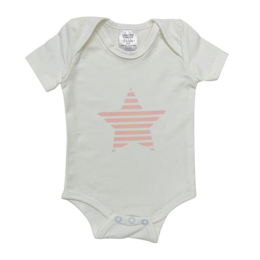 Bodysuit SS Pink Star - 95% Cotton 5% Spandex