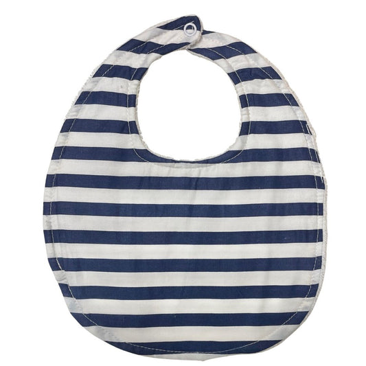 Round Neck Bib - Navy Stripe