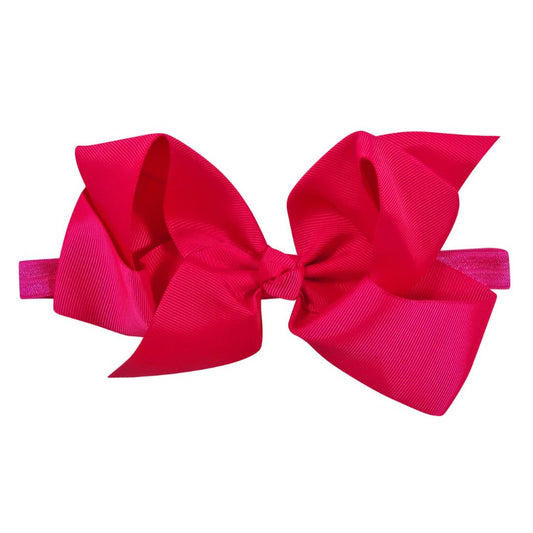 Bow Headband - Dark Pink