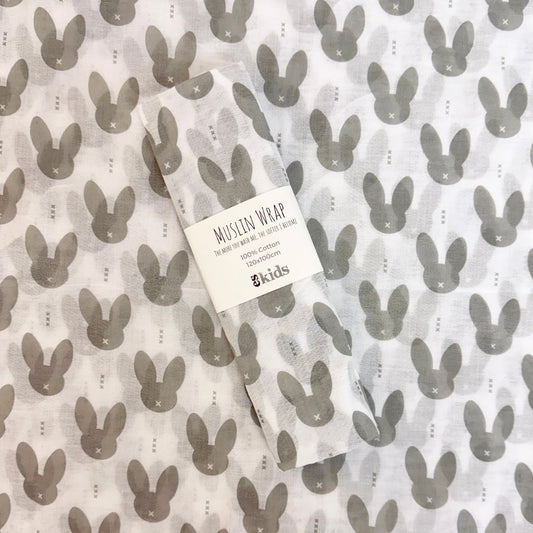 Muslin Wrap - Bunny Grey 100x120cm