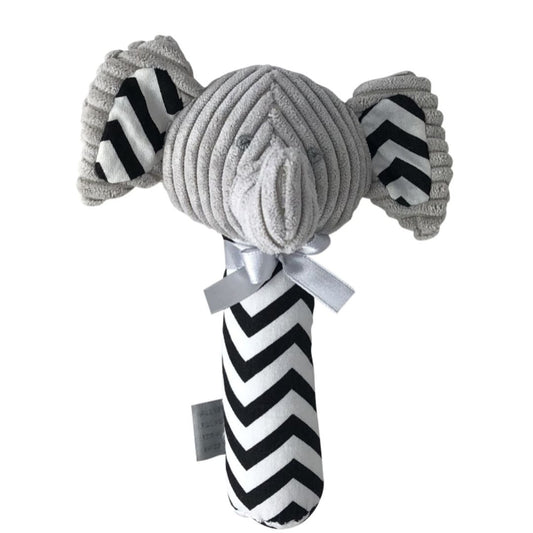 Elephant Stick Rattle - Grey - 16cm