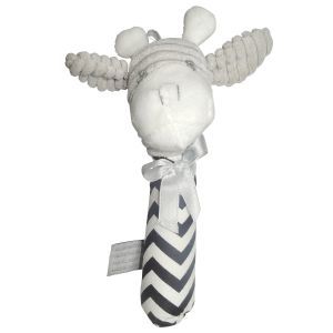 Giraffe Stick Squeaker - Grey - 16cm
