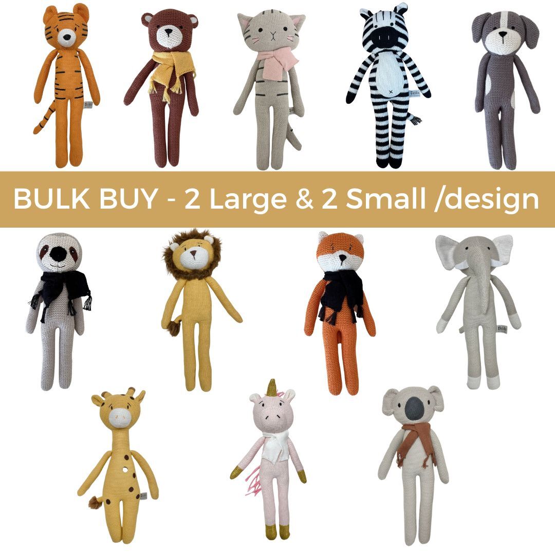 Eco Knitted Animal Bulk Buy 48 pcs