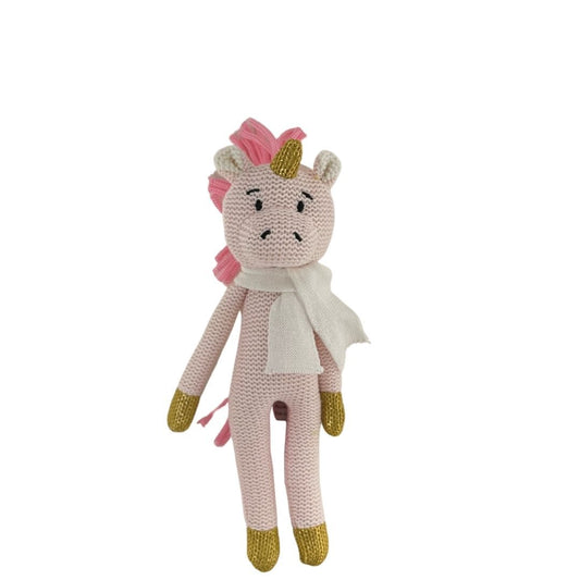 Eco Knitted Unicorn Rattle - 25cm