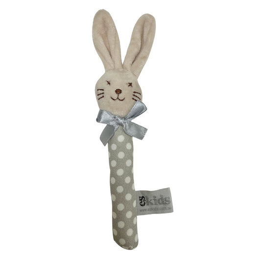 Mini Baby Bunny Rattle Grey