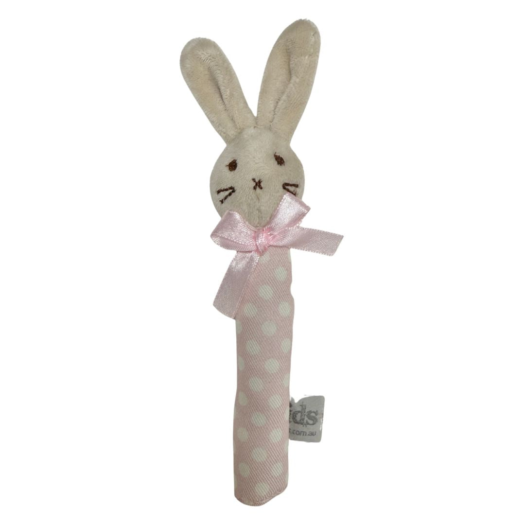 Pink Rattle Lures Bunny Rattle Mini - Beige/Pink - 18cm – ES Kids Wholesale