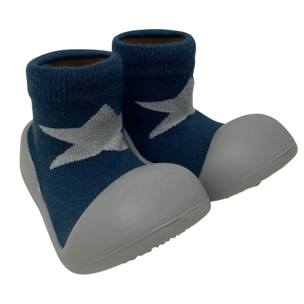 Rubber Soled Socks - Navy/Grey Star – ES Kids Wholesale