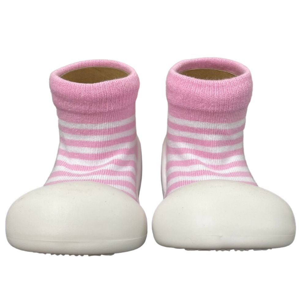 Rubber Soled Socks - Star Pink
